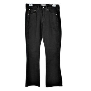 Levi’s Strauss Jeans Signature Stretch Bootcut Mid Rise Black Denim Size 8 Short